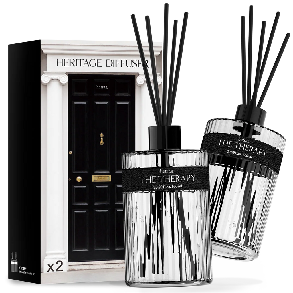 hetras. Heritage Perfume Diffuser | 600ml × 2 Twin Pack