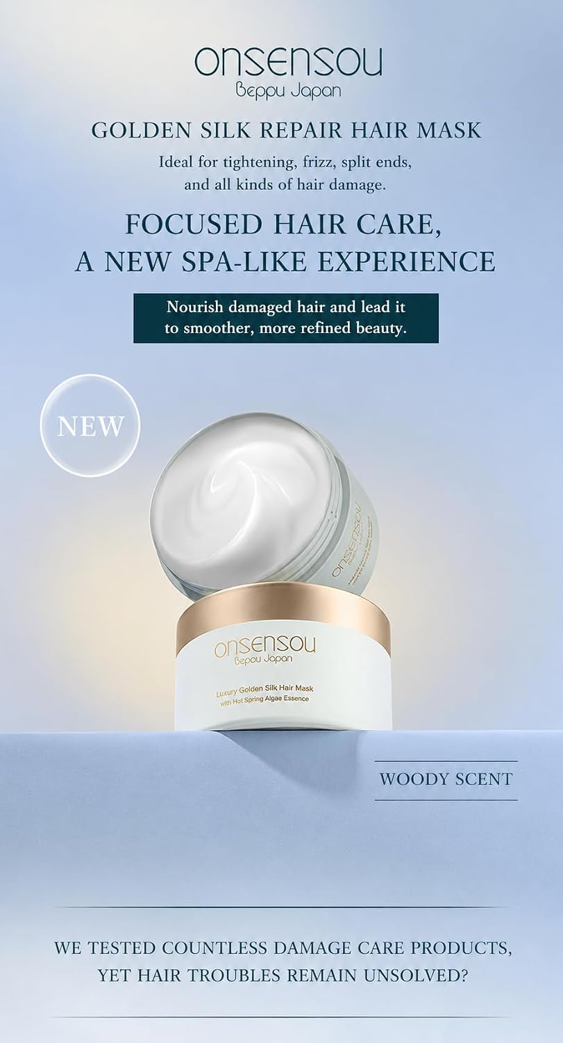 Onsensou Golden Silk Hair Mask formula highlights