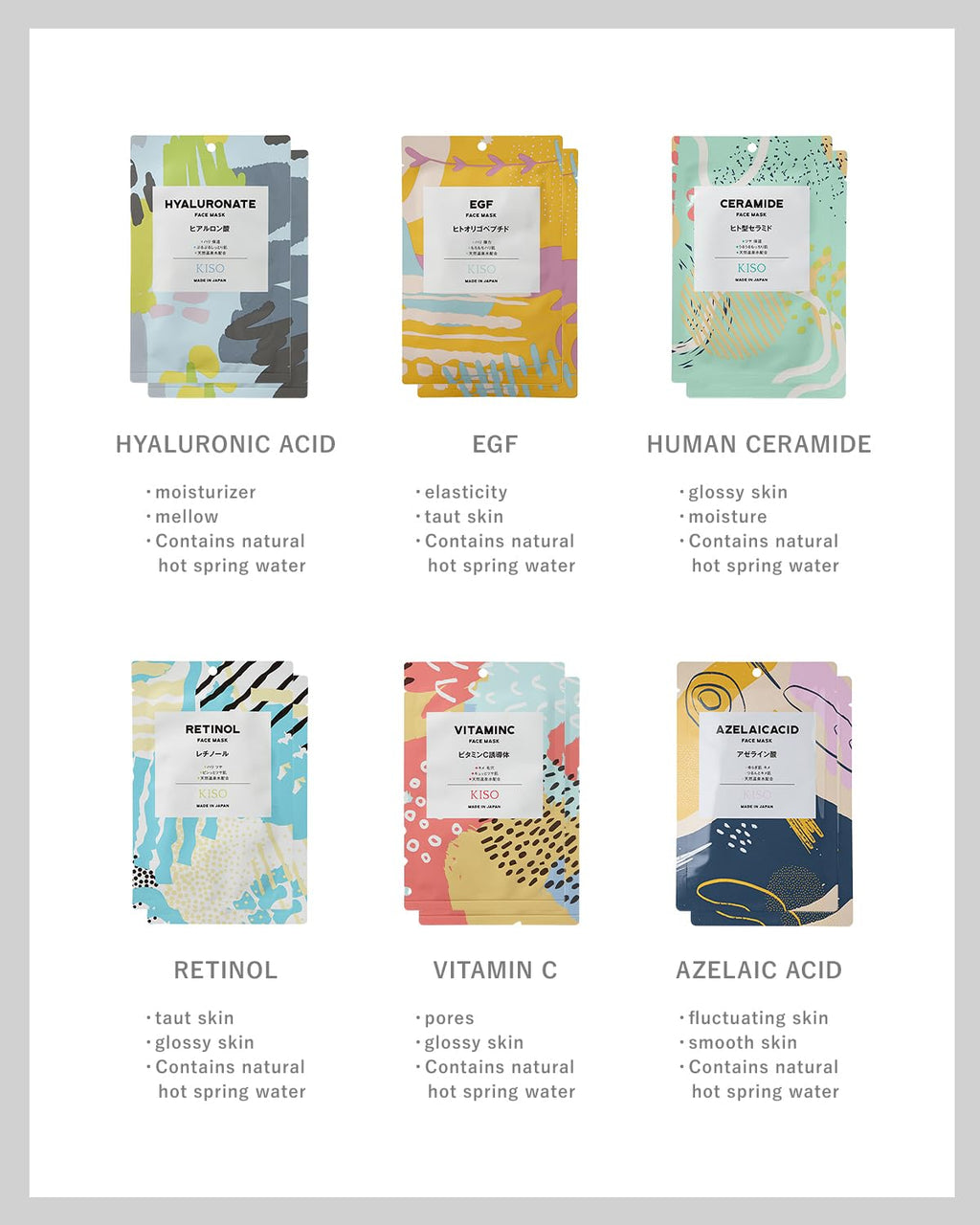 KisoCare Face Sheet Mask | 1 Individually Wrapped Sheet