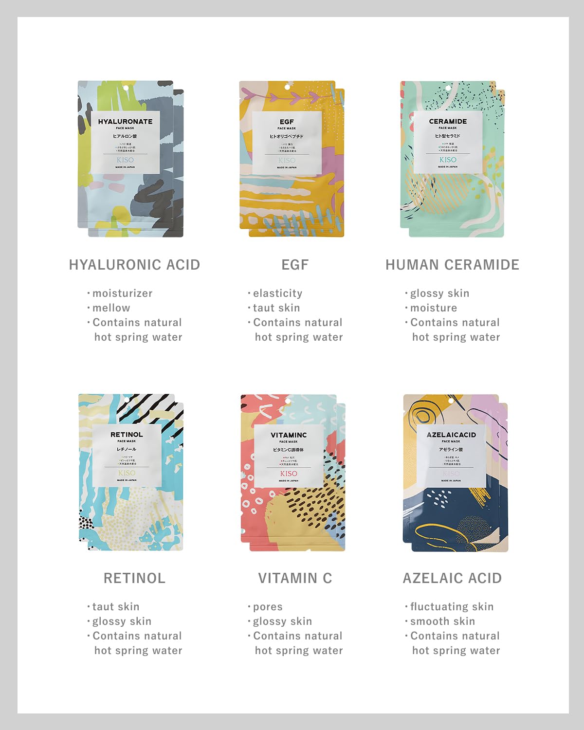 KisoCare Face Sheet Mask | 1 Individually Wrapped Sheet