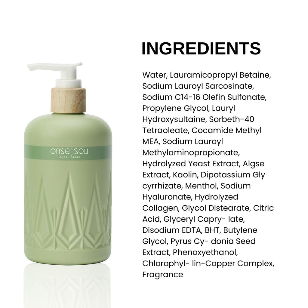 ONSENSOU Moisturizing Body Wash ingredients