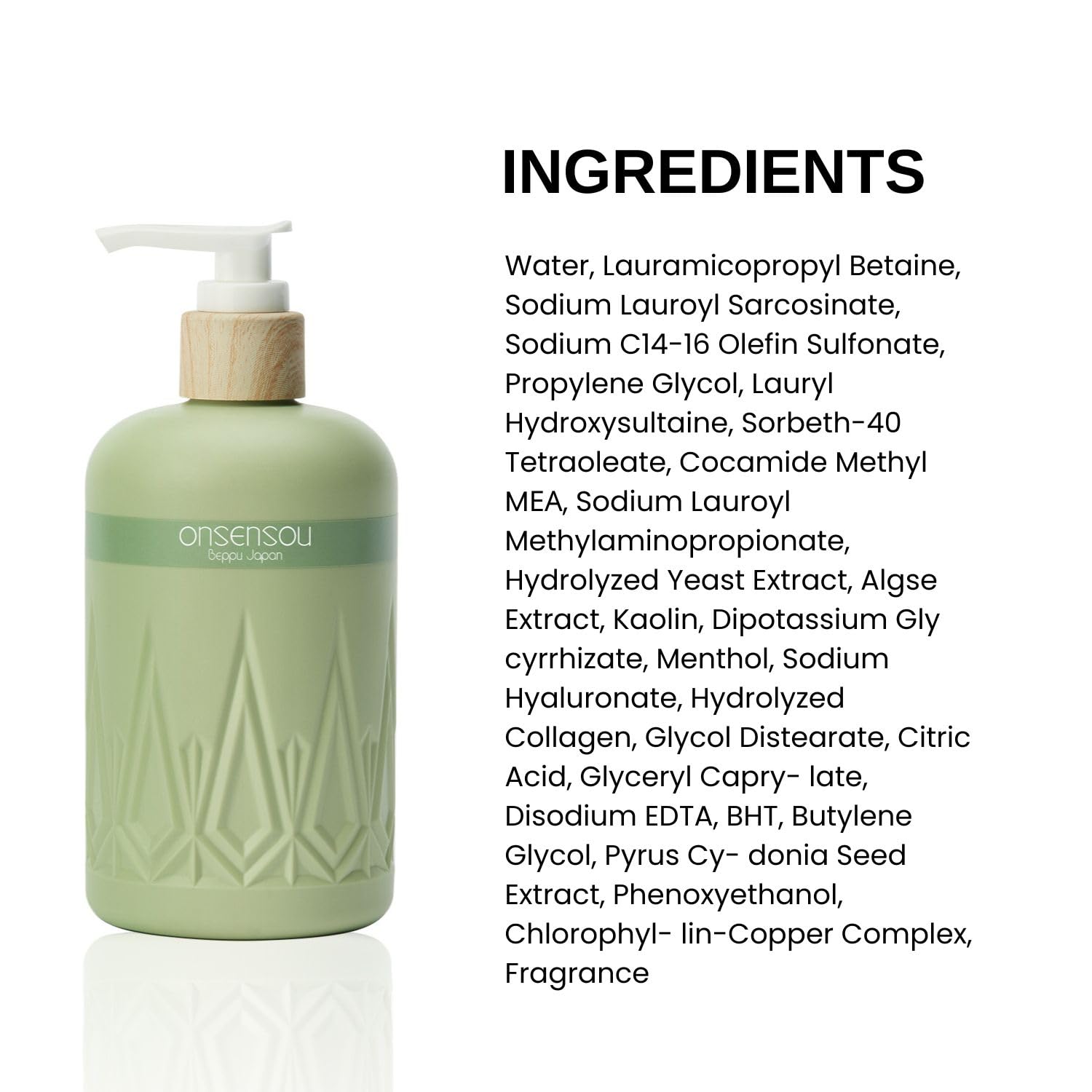 ONSENSOU Moisturizing Body Wash ingredients