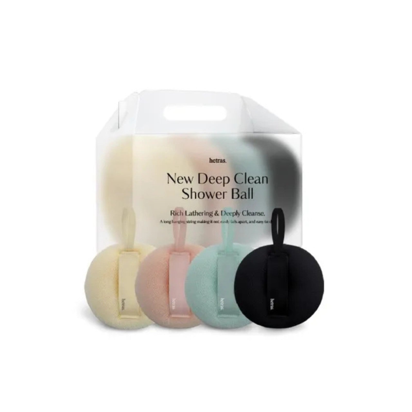 hetras. New Deep Clean Shower Ball Set | 4 Pack